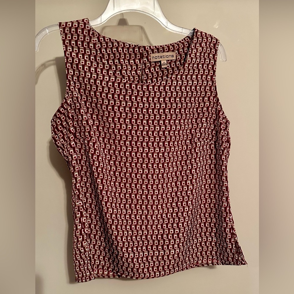 Notations Sleeveless blouse size medium